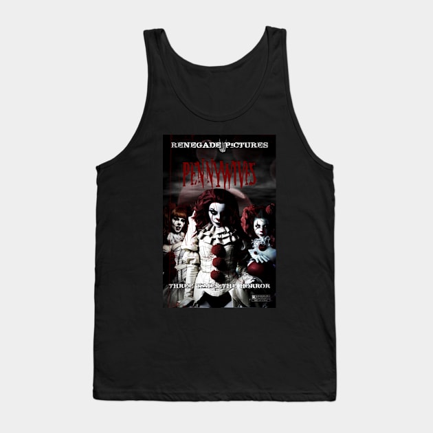 PENNYWIVES - Pennywise IT Movie Poster Tank Top by TWO HORNS UP ART